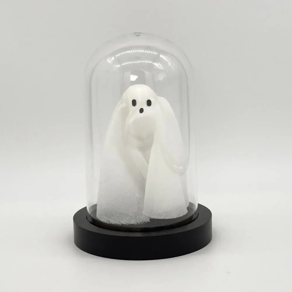 Pottery Barn Ghost Cloche Light Up Halloween Decor NEW